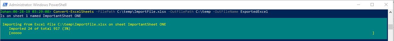 Powershell import