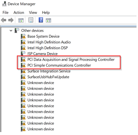 pci simple communications controller driver not installed